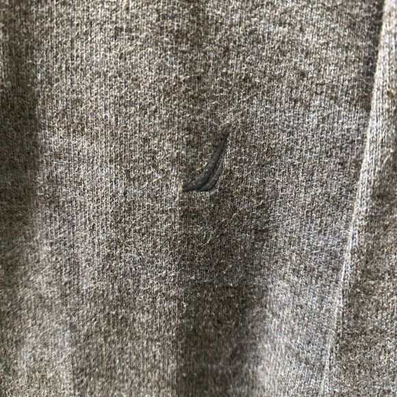 Nautica Quarter Zip Mock Neck Sweater Men’s Size XLarge Blue Cotton Pullover - Picture 4 of 6